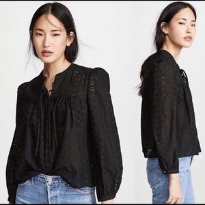 Madewell Eyelet Double-Tie Peasant Top sold